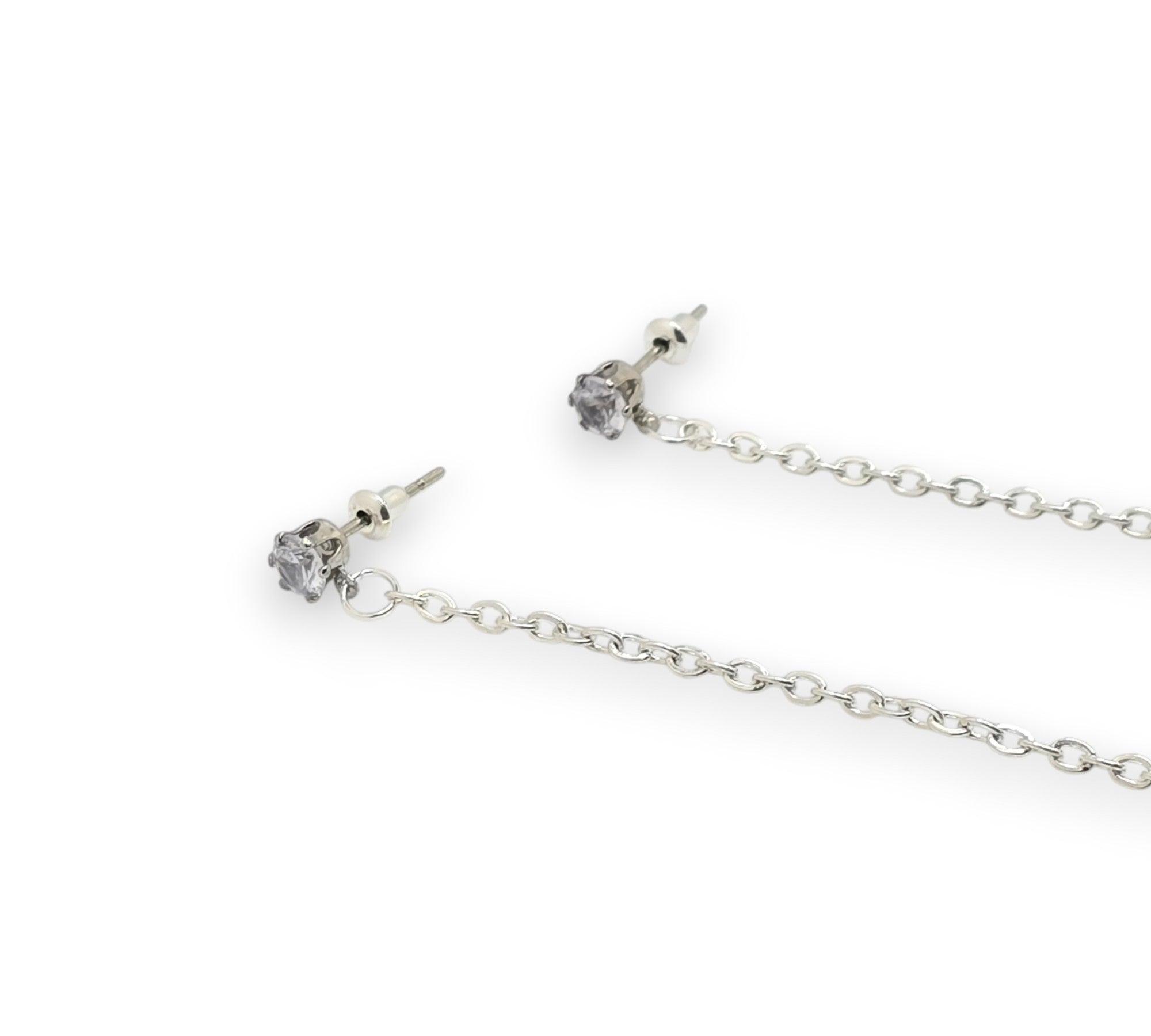 Zwarte Dolkketting Oorknopjes - Hoortoestellen