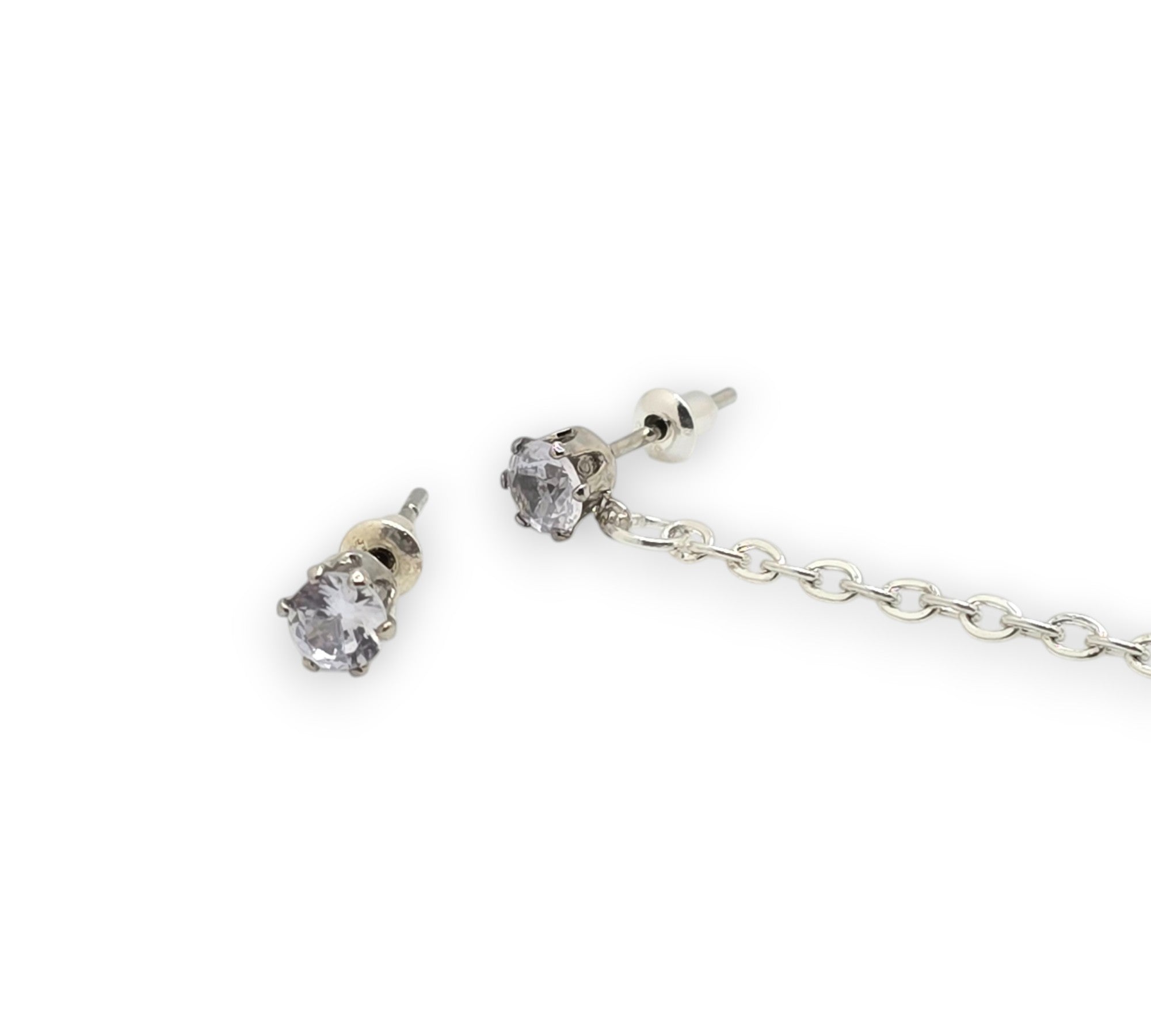 Zwarte Dolkketting Oorknopjes - Hoortoestellen